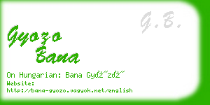 gyozo bana business card